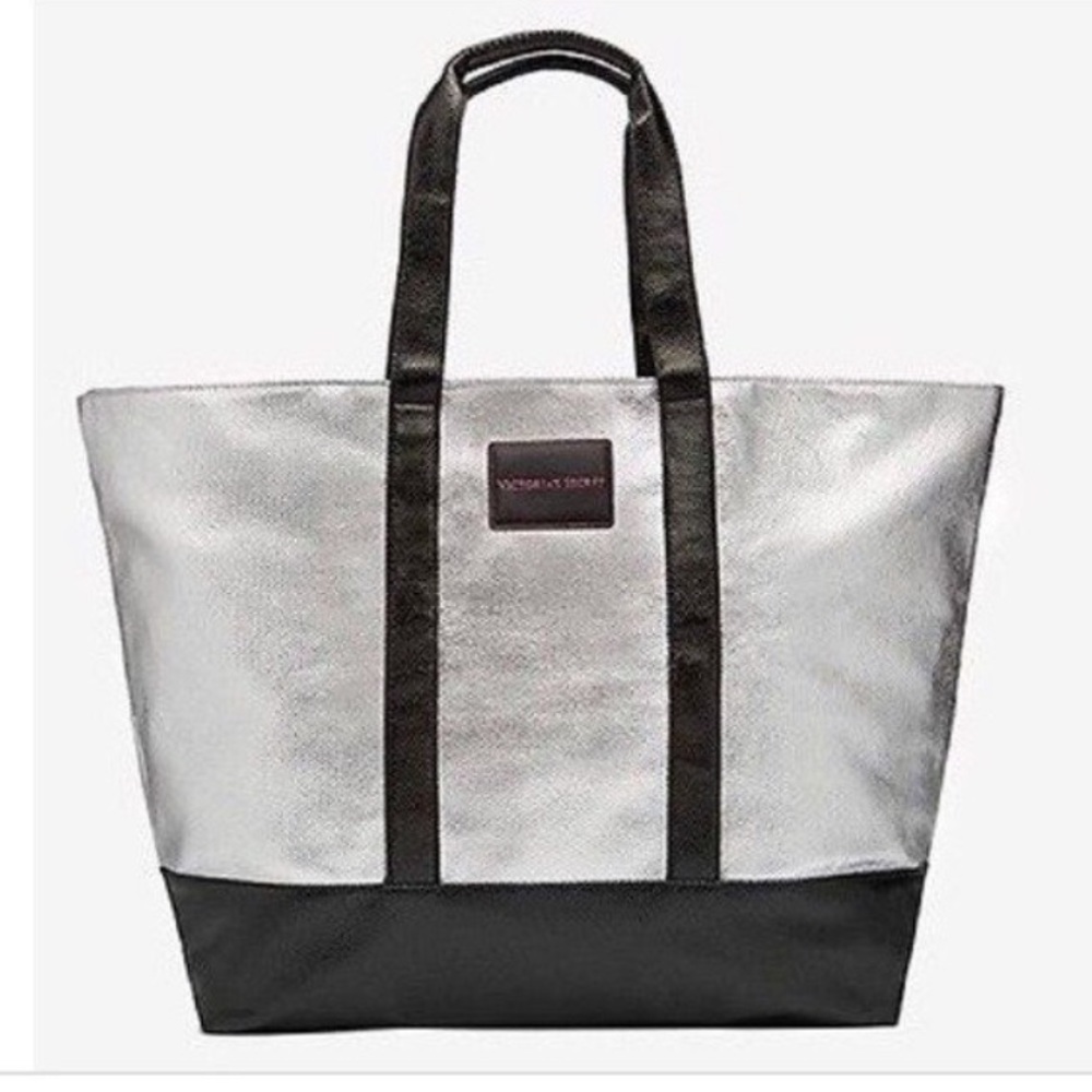 NEW Victoria’s Secret metallic tote weekend bag